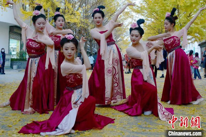 圖為秦州區(qū)文旅局組織的舞蹈隊(duì)帶來的舞蹈《醉太平》?！∏刂輩^(qū)委宣布供圖