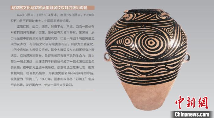 圖為“彩陶王”展板?！∨R夏州融媒體供圖