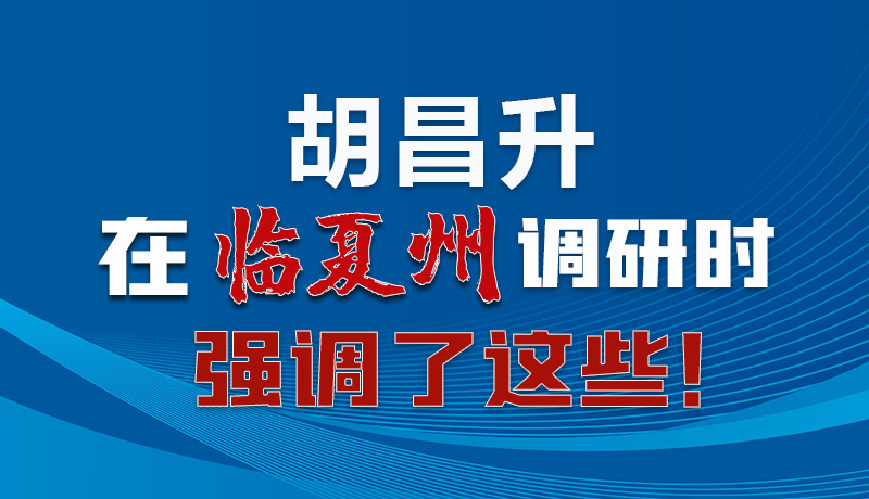 圖解|胡昌升在臨夏州調(diào)研時強調(diào)了這些！